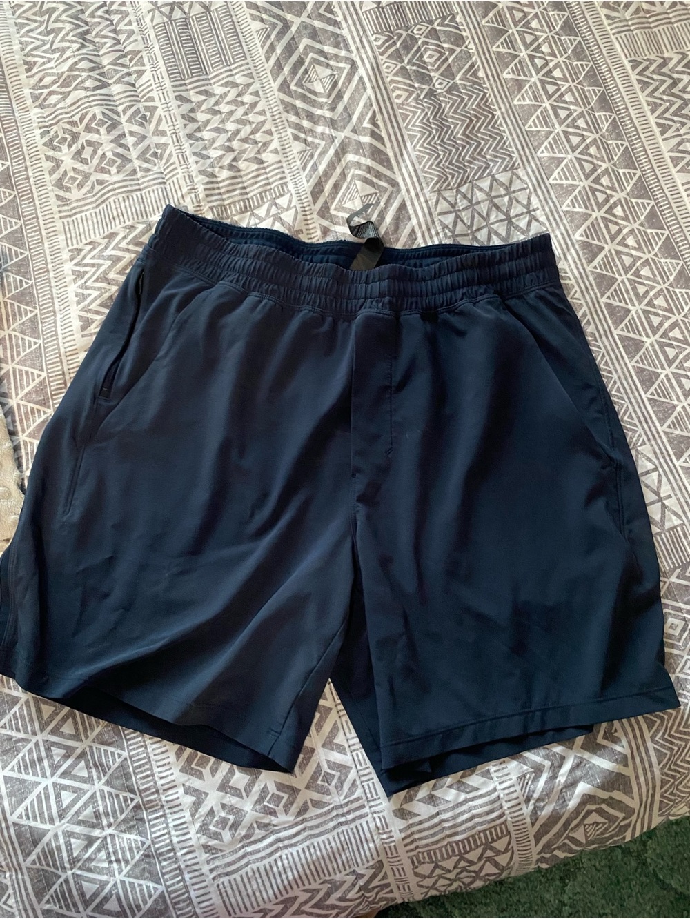 lululemon athletica Men's Navy Black Athletic Shorts